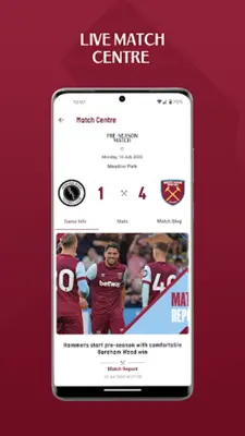 West Ham United android App screenshot 4